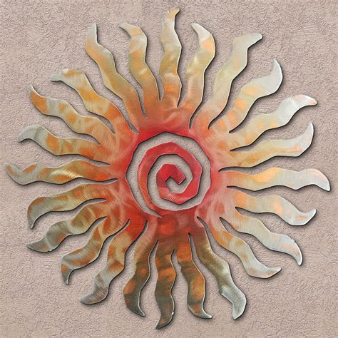 sunset swirl  point sunburst metal wall art shop home decor art