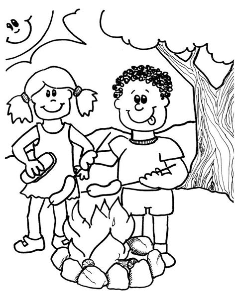 colorwithfuncom camping coloring pages  kids coloring pages