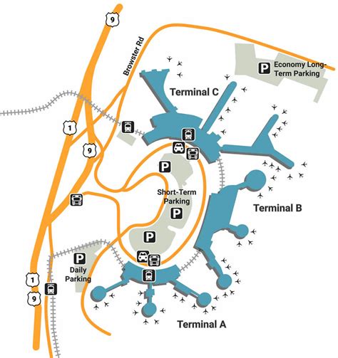 newark airport terminal  map maping resources
