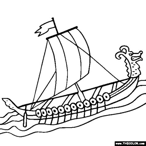 viking ship coloring page coloring page  coloring pages
