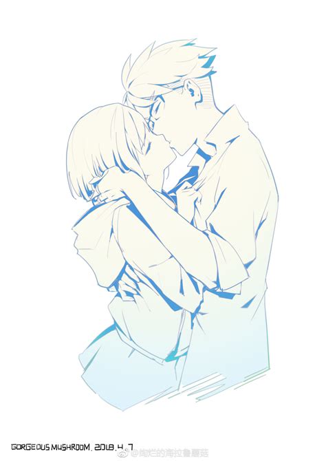 ichigo and gorou darling in the franxx drawn by gorgeous
