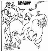 Jungle Book Coloring Scene Contest Walt 1968 Animated Disney February Classic Fun sketch template