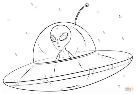 gambar alien spaceship coloring page  printable pages click ufo