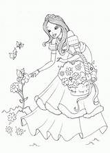 Princess Coloring Pages Kids Flower Painting Colouring Printable Color Realistic Print Detailed Very Dragon Coloringmates Library Toy Story Popular Clipart sketch template