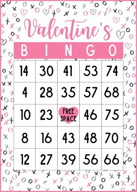 printable valentine bingo cards  numbers originalmom
