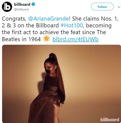 ariana grande turns out the first artist to occupy top 3