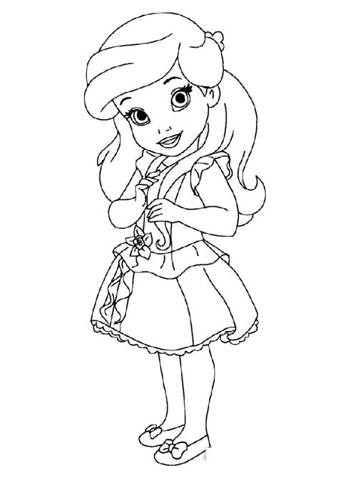 baby disney princess coloring pages print color craft