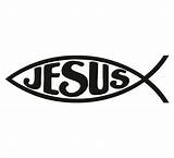 Fish Jesus Christian Symbol Clip Clipart Fishing Decal Cross Ichthys Cliparts Christianity Hook Logos Heart Library Color Wallpaper Single Use sketch template