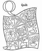 Coloring Quilt Square Popular sketch template