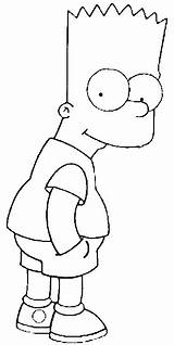 Coloring Pages Bart Simpsons Simpson Drawing Cartoons Colorear Para sketch template