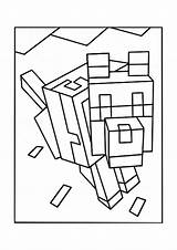 Minecraft Coloring Pages Skeleton Getdrawings Drawing sketch template