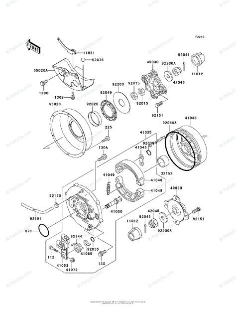 kawasaki atv  oem parts diagram  rear hub partzillacom