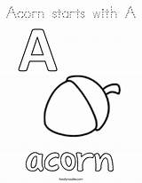 Acorn Starts Coloring Built California Usa sketch template