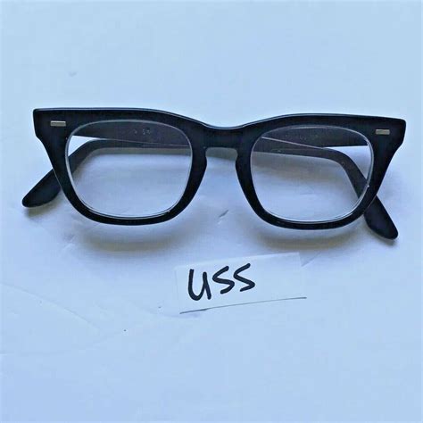 uss vintage gi issue 46 20 horn rim eyeglass frames u s military