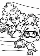 Bubble Guppies Coloring Nonny Pages Frog Feeding Deema Drawing Template sketch template