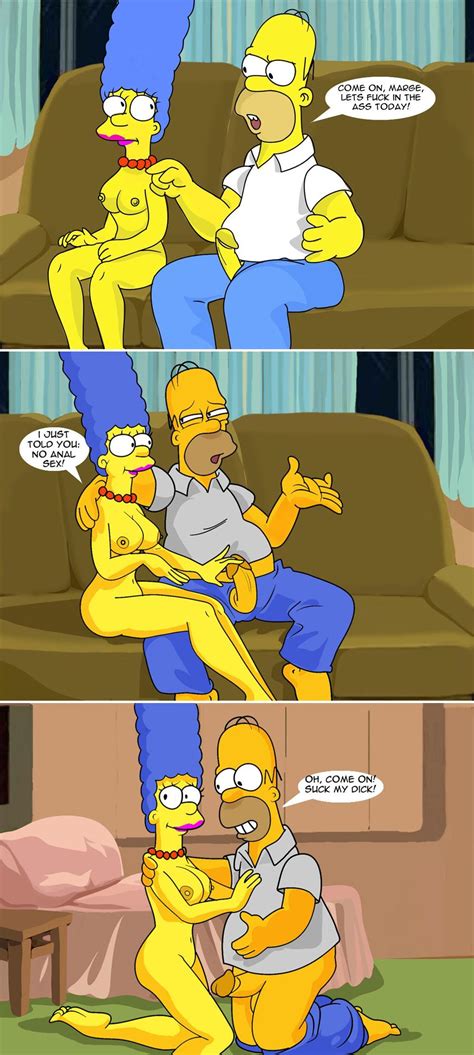 Rule 34 Breasts Color Comic Female Homer Simpson Human Indoors Male
