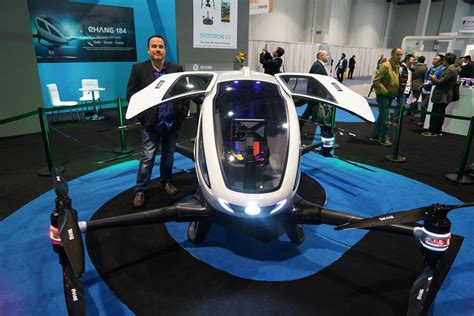 ehangs  personal transport drone  real    tested  flight eftm