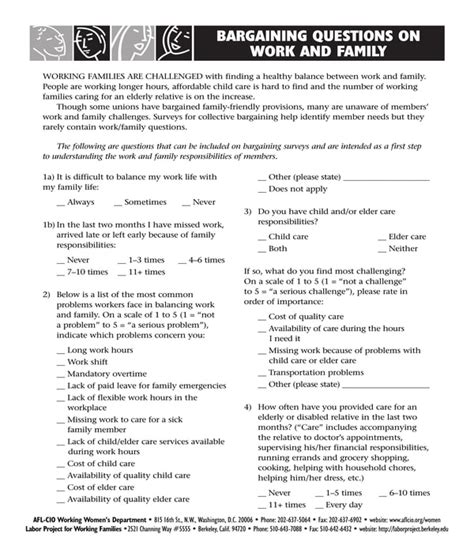 family survey forms