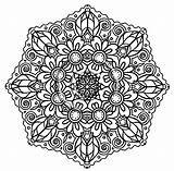 Coloring Pages Flower Mandala Intricate Printable Adults Advanced Abstract Mandalas Hard Color Detailed Print Difficult Adult Flowers Drawing Fun Celtic sketch template