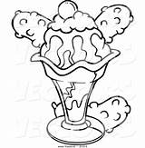 Cream Ice Coloring Sundae Cartoon Pages Vector Printable Cone Drawing Outlined Getdrawings Color Illustrations Getcolorings Leishman Ron sketch template