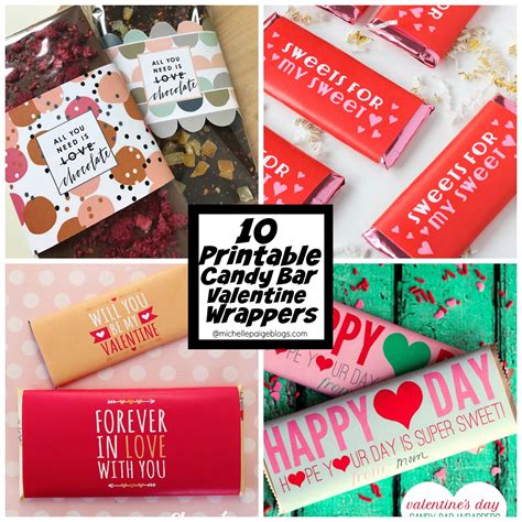 michelle paige blogs   printable candy bar wrapper valentines
