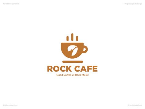 rock cafe day twelve logo  daily random logo challenge logo coffee logo logos