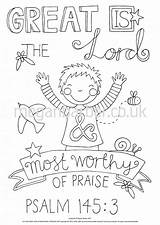 Psalm Colouring Typographic sketch template