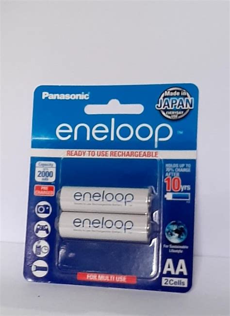 Panasonic Eneloop Aa Rechargeable Batteries 2 Pcs Japan Made Ready To