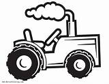 Tractor Coloring Easy Pages Drawing Kids Printable Color Print sketch template