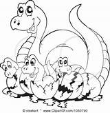 Dinosaur Coloring Pages Family Royalty Hatchlings Clipart Printable Visekart Dinosaurier Illustration Familie Print Und Rf Dinosaurs Rex Clip Eggs Illustrations sketch template