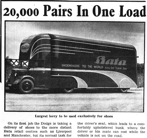 bata factory east tilbury uk dodge lorry  long distance delivery  shoes space