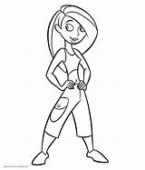 Kim Possible Coloring Pages Getdrawings Printable Getcolorings Color sketch template