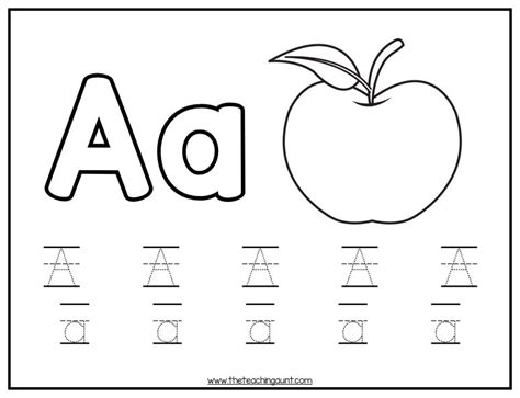alphabet tracing  printable  teaching aunt  alphabet