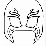 Luchador Mascaras Carnaval sketch template