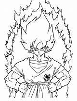 Goku Coloring Pages Dragon Ball Super Dragonball God Saiyan Kids sketch template