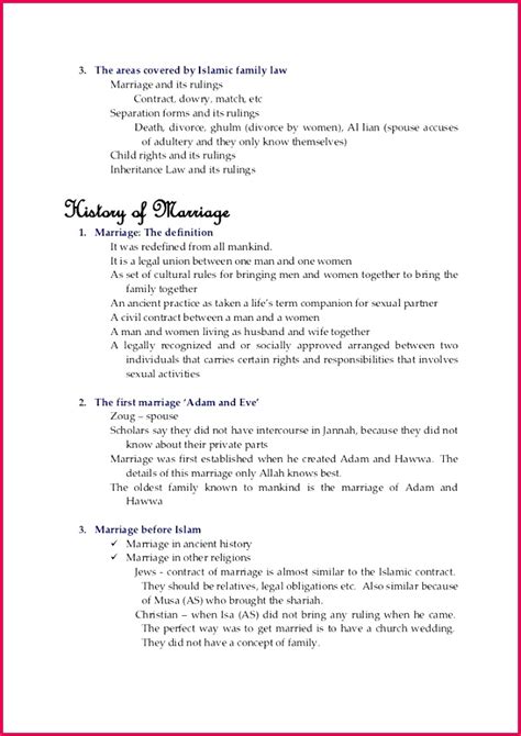 6 Islamic Marriage Contract Template Pdf 43364 Fabtemplatez