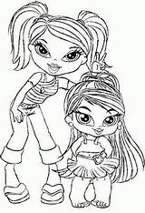 Bratz Colorear Kidz Babyz Cloe Caricaturas Páginas sketch template