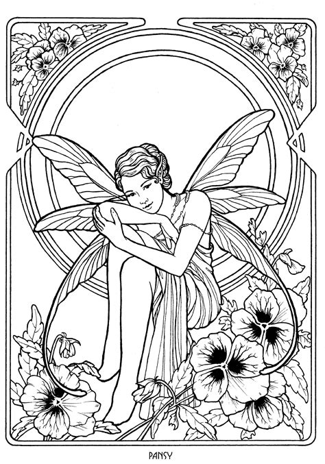 fairy coloring pages  adults artofit