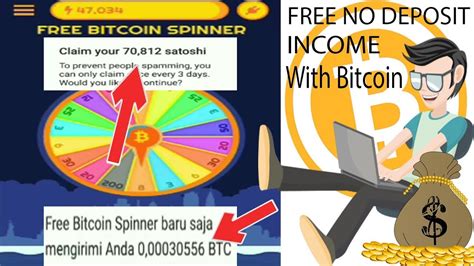 Free Bitcoin Spinner Claim Earn 70 000 Satoshi Work 100 Youtube