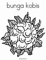Cauliflower Bunga Chou Cavolfiore Peas Pahe Kobis Coloriages sketch template