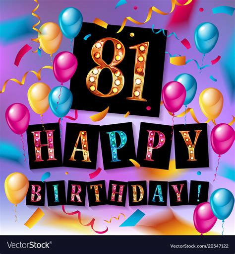 year happy birthday card royalty  vector image