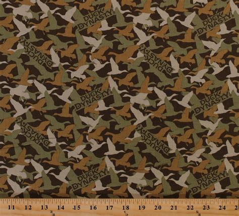 cotton duck dynasty ducks camouflage camo birds waterfowl hunting hunters nature wildlife brown