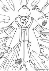 Assassination Koro Sensei Korosensei Nagisa Coloringonly Ermordung Klassenzimmer Kayano Aniyuki Doll Okuda Akabane Manami sketch template