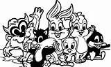Looney Tunes Baby Coloring Warner Bros Wecoloringpage sketch template