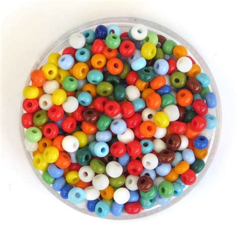 6 0 Colorful Opaque Czech Glass Seed Beads Mix Preciosa Small Etsy