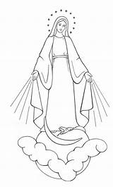 Senhora Nossa Vierge Virgen Draw Fatima Gracas Bordar Testament Conceição Imaculada Mãe Tecido Riscos Adventni Religiosas Catequese Immacolata Eventyr Religiosa sketch template