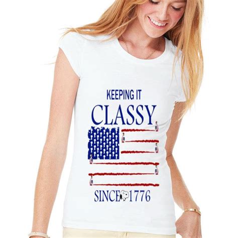 Keeping It Classy Sanoopy American Flag Since 1776 Shirt Hoodie