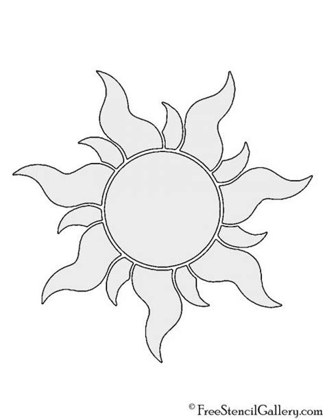 tangled sun stencil sol  colorir sol desenho desenho de enrolados
