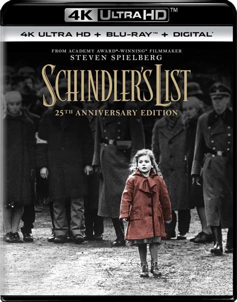 Schindlers List 25th Anniversary Edition 4k Ultra Hd Blu Ray Ultra