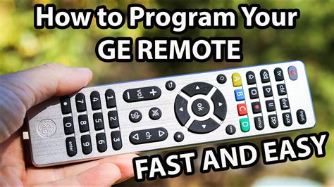 ge universal remote programming instructions